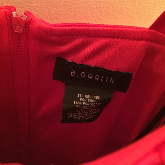 NWT B. Darlin Red Bodycon Mini Dress - Picture 4 of 5
